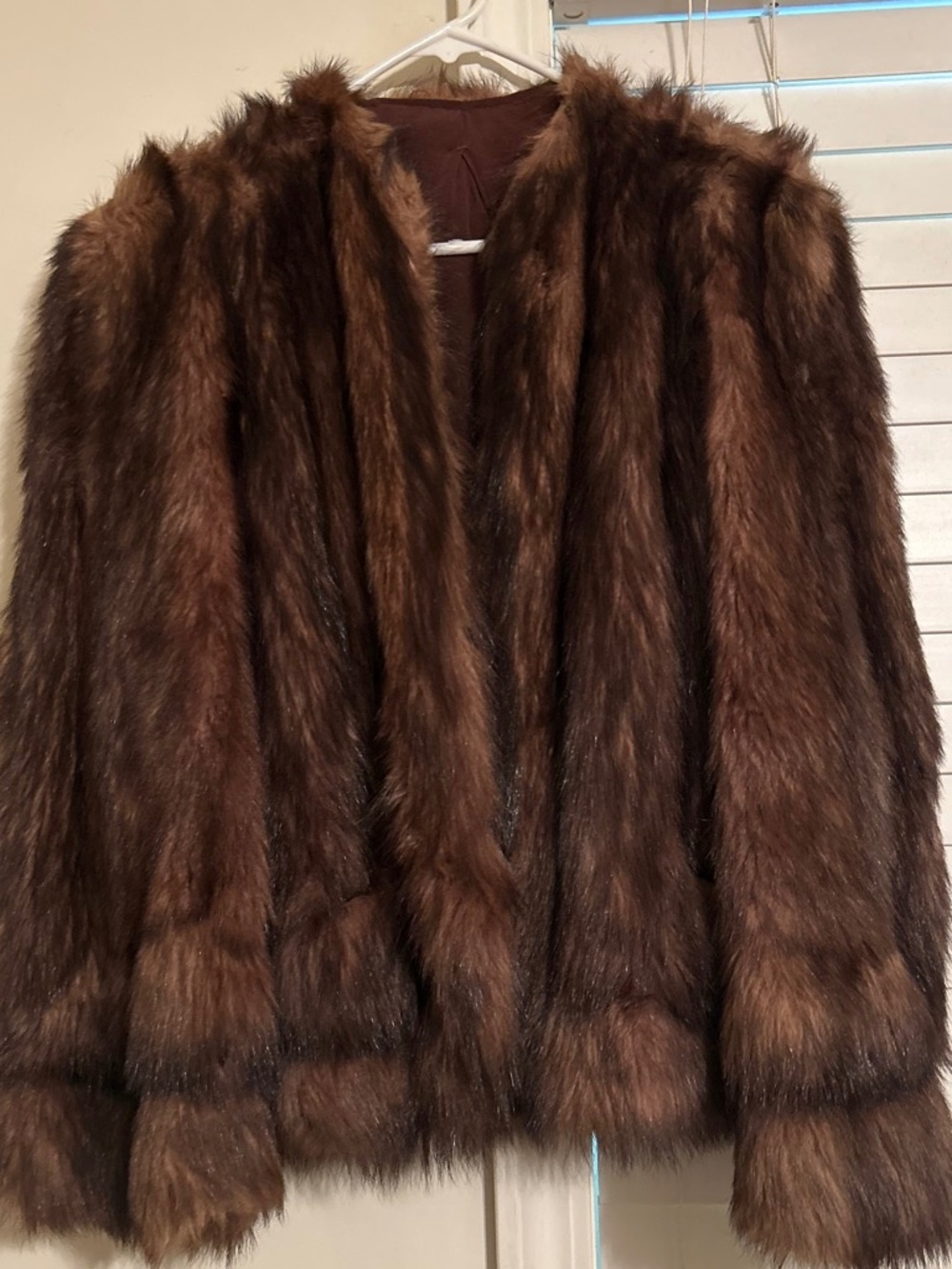 Faux fur vintage coat